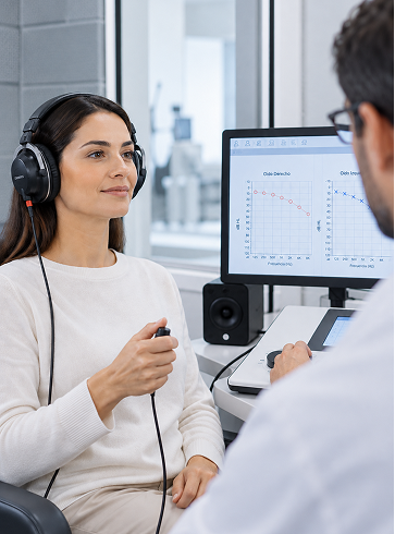Audiometría digital con paciente