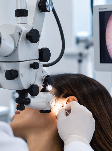 Microscopía de oído en consultorio